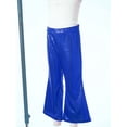 thumbnail image 4 of Zaldita Toddler Girls Hip Hop Jazz Streetwear Bell Bottom Pants Kids Sequined Performance Trousers Flare Pants A Royal Blue 6-7, 4 of 7