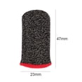 thumbnail image 2 of 2pcs 24-Stitch Mobile Game Finger Cover Anti-Sweat Anti-Skid (Black Red), 2 of 6