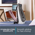 thumbnail image 4 of Travel Iron, Stainless Steel Soleplate Hand Held Steamer Iron for Clothes, 200 Microsteam Holes, 1000 Watts Ironing, Fabric Steamer, Dual Voltage, Mini Iron, Purple, DA1560, 4 of 6