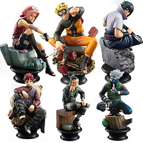 6 Pcs Set Naruto Action Figure Doll High Quality Sasuke Gaara Shikamaru Kakashi Sakura Naruto Anime Toys Collection Walmart Com Walmart Com
