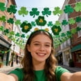 thumbnail image 1 of Bandas para el cabello con trébol del Día de San Patricio Bandas para el cabello de cortesía para fiestas irlandesas Bandas para el cabello con decoración de trébol Banda para el cabello decorativa de, 1 of 6