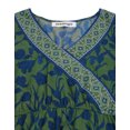 thumbnail image 4 of MoomayaWomens PrintedSurplice Neckline Top, Long Sleeves Designer Cotton Tops, 4 of 8