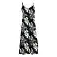 thumbnail image 5 of Ayolanni V-Neck Sun Dresses Women Vacation Tropical Sleeveless Maxi Dresses Dresses for Juniors L, 5 of 5