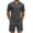 Dark Grey, variant on COOFANDY Mens Tracksuit Casual 2 Piece Quarter Zip Polo Shirt and Shorts Set Athletic Jogging Sports