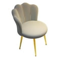 thumbnail image 1 of Elodie Nordic Vanity Chair Side Chair with Gold Legs for Lounge Bedroom Dining Room Gray, 1 of 8