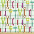 thumbnail image 2 of Ambesonne Colorful Fabric by the Yard Upholstery, Building Tools Cartoon, 10 Yards, Multicolor, 2 of 5