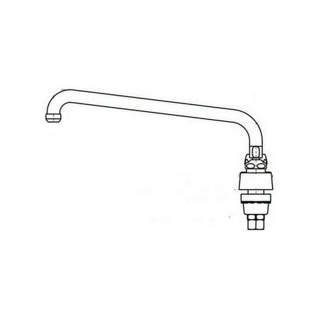 Chicago Faucets 527-L12e1ab Deck Mounted Utility Faucet - Chrome