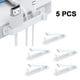 thumbnail image 2 of Clips para cables, paquete de 5, organizador de cables, cargador, gestión de cables para organizar el hogar, la oficina, el escritorio, el teléfono, el automóvil, soportes para cables autoadhesivos, 2 of 8