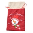 thumbnail image 2 of Papá Noel / Bolsas de de Tela - Bolsa de Embalaje de s - Paquete de de Dulces con Cordón 24x40.5cm muñeco de nieve, 2 of 9
