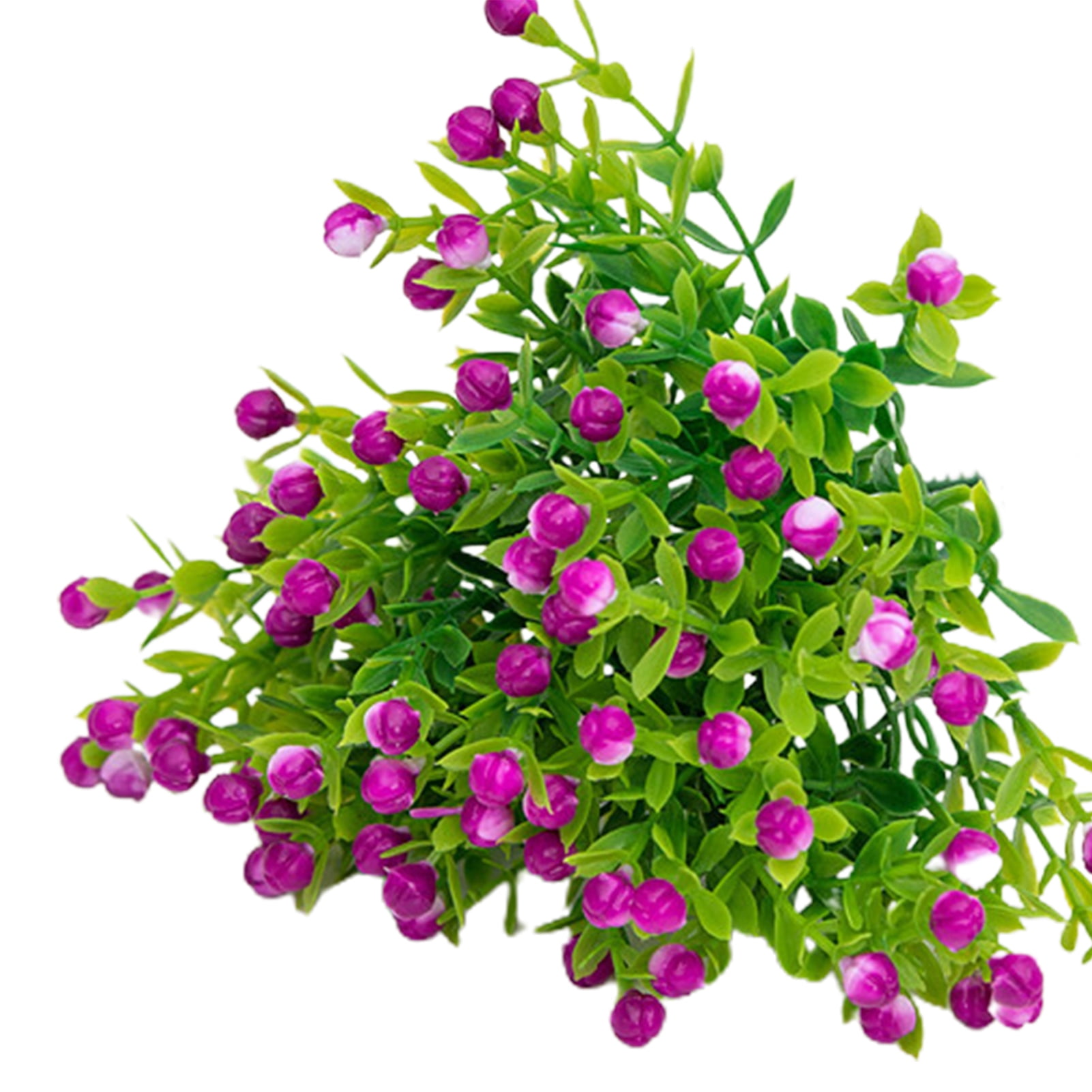 Outdoor Faux Plants UV Resistant Faux Bushes Plastic Artificial Flowers