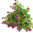 Outdoor Faux Plants UV Resistant Faux Bushes Plastic Artificial Flowers