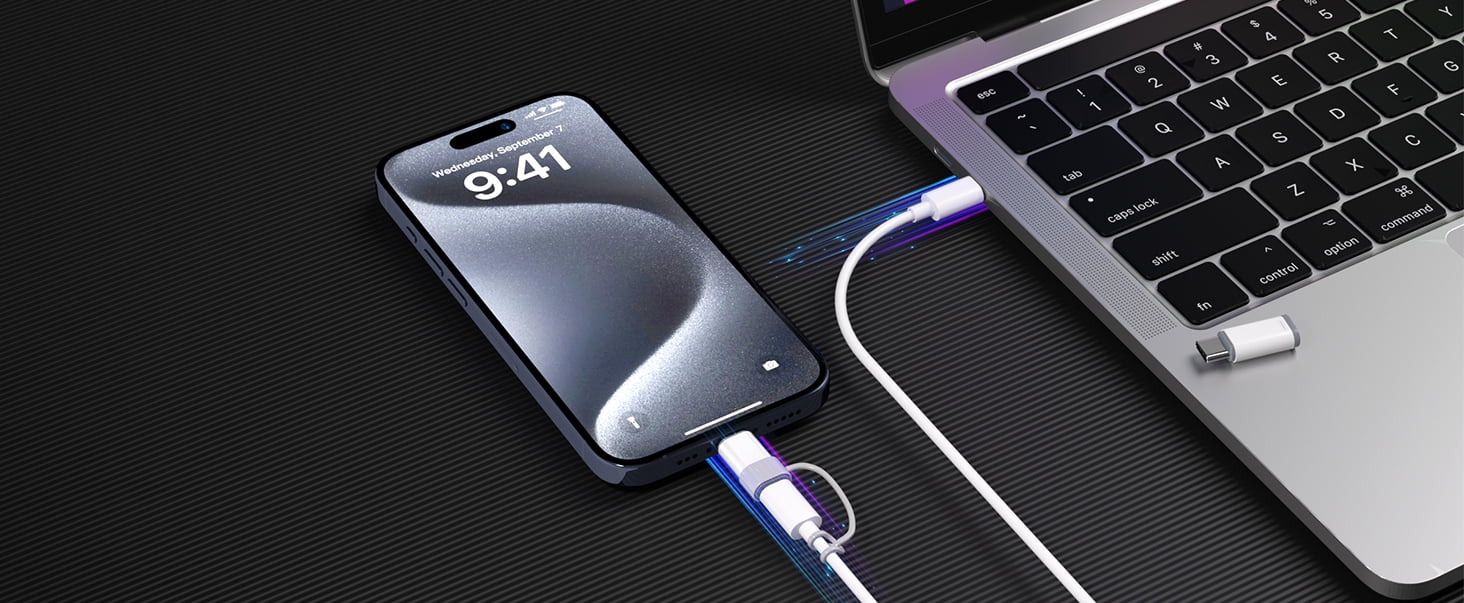 Lightning to USB C Adapter Compatible with Phone, Pad, Support Charging, Not for Audio, Type C Charger Connector