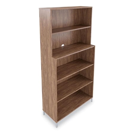 Union & Scale Five-Shelf Essentials Laminate Bookcase, Espresso