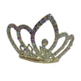 thumbnail image 2 of Mini corona tiara con brillantes diamantes de imitación para boda, joyería para niña de las flores Oro rosa, 2 of 7