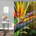 thumbnail image 2 of Orinice  Plant Shower Curtain, Close-up Image of Strelitzia Reginae Bird of Paradise Flower Madeira Island Portugal, Fabric Bathroom Decor Set with Hooks, 105 inches Extra Wide, Multicolor 36x72, 2 of 7