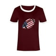 thumbnail image 4 of Up to 65 off!Lolmot T Shirts for Women Loose Fit Patriotic Shirts Summer Casual Short Sleeve Football American Flag Graphic Tees Tops Teen Girl Clothes, 4 of 4