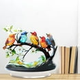 thumbnail image 5 of Stained Glass Birds On Branch Desktop Ornaments, Acrylic Colorful Birds Flowers Tabletop Decorations, Summer Spring Hummingbird Craft Statue Bird Figurines Sculpture for Home Decor, 5 of 6