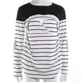 thumbnail image 3 of Hauts d'Allaitement de Maternité pour Femmes à Manches Longues, T-Shirt d'Allaitement Rayé, 3 of 9