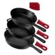 thumbnail image 1 of Juego de sartenes de hierro fundido Cuisinel 8 + 10 + 12 pulgadas previamente sazonadas, 1 of 6