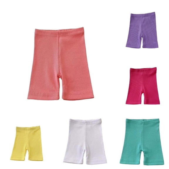 Shadoumai Tuliara 6 Pack Girls Bike Shorts Cartwheel Toddler Under Dress Dance Multicolor Kids Shorts Summer Clothes