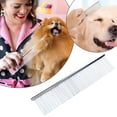 thumbnail image 2 of 2/1PCS Dog Grooming Comb Pet Dog Combs With Rounded Ends Stainless Steel Teeth Cat Comb For Knots Mats & Loose Hair Removal Dematting Tool For Small Medium & Large Pets, 2 of 7