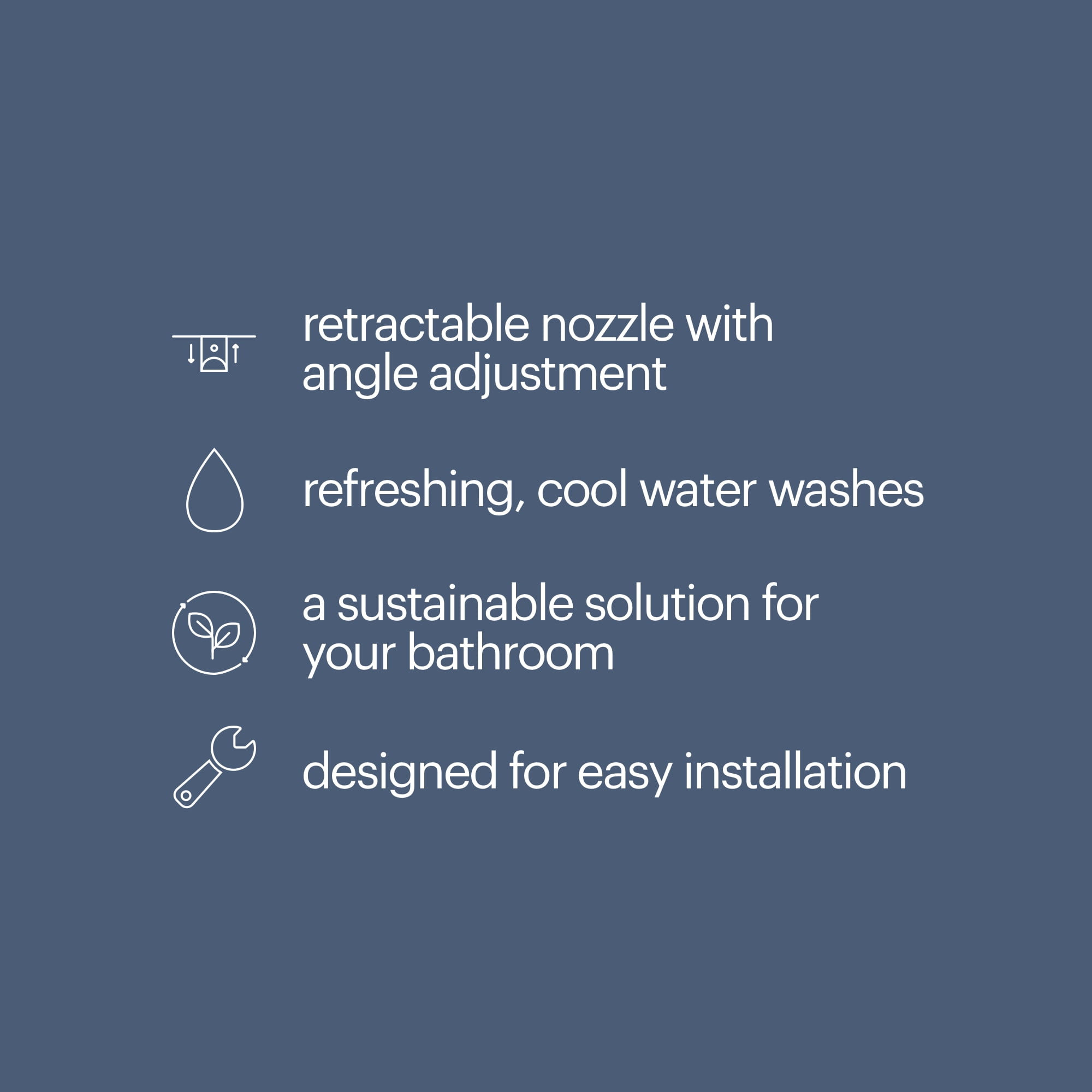 Brondell Fresh Spa Adjustable, Bidet Attachment FSA-15 for Toilet Seats with Adjustable Single Nozzle, Side Arm Control, Thin Profile, White (Ambient Temperature)