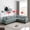 Green, variant on 4-Piece Couch Living Room Sofa Set, 6 Seater Modular Sectional Couch L Shaped Corner Sofa, Grey