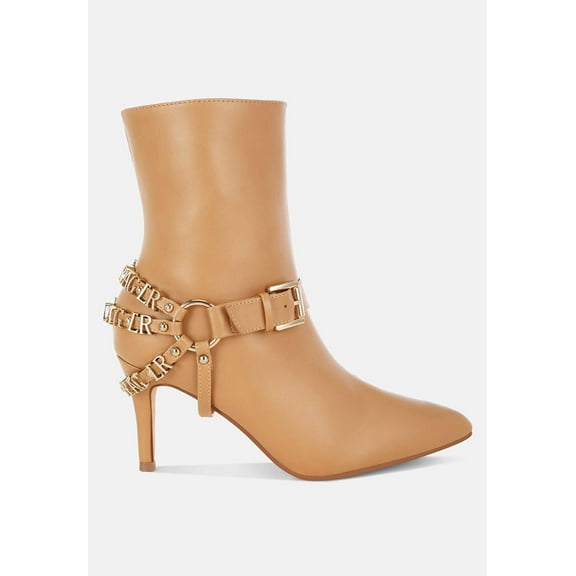 Nicene Harness Detail Stiletto Boots