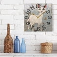 thumbnail image 6 of White Cat Blue Wall Wall Clock Square Silent Non Ticking Battery Operated Clock for Home Bathroom Kitchen Bedroom Living Room, 6 of 8