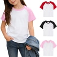 thumbnail image 6 of Luvrsol 3 Pack Unisex Kids Solid Basic Short Sleeve Cotton Multipack Basic Undershirts 110-150, 6 of 8