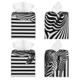 thumbnail image 2 of Yiaed Optical Zebra Illusion Print Tissue Box Cover, PU Leather Decorative Organizer for Tabletop, Bathroom, Car, Office Creative Decorative, 2 of 7