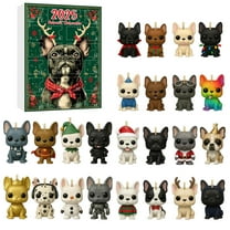 Christmas Advent Calendar ‌2025 - 24 Days of French Bulldog Figurines,Holiday Countdown with Collectible Ornaments,Festive Decor for Xmas,Kids & Dog Lovers‌