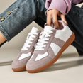 thumbnail image 5 of Fashion Sneakers Womens Tennis Shoes Genuine Leather Lace Up Casual Shoes Gum Sole Sneakers, 5 of 14