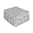 thumbnail image 1 of Garden Art Rectangle Pouf, Botanical Bouquets of Lavender and Hydrangea Flowers Bridal Spring, Foot Stool for Living Room Office Ottoman with Cover, 25", Pale Grey Lavender Green, by Ambesonne, 1 of 4