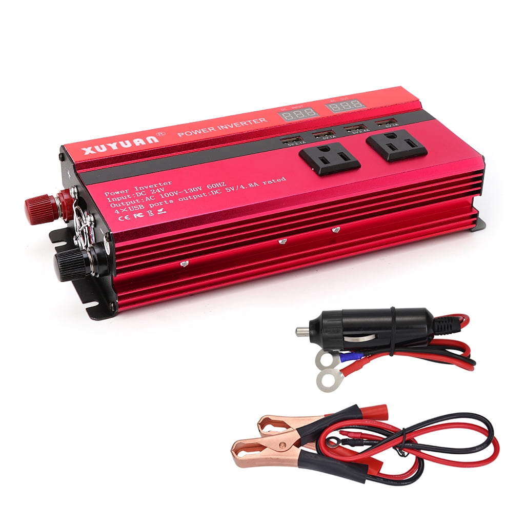 4000W Solar Power Inverter Sine Wave LED 4 USB DC12 To AC110V/220V Convert