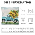 thumbnail image 5 of JRXY  Watercolor Yellow Sunflowers Blue Pickup Truck Summer Home Sofa Chair Bed Decoration Lumbar Pillowcase Decorative Throw Pillow Cover Case Rectangular  White, 5 of 5