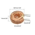 thumbnail image 2 of Toroid Inductance Copper Coil Magnetic Inductor 47uH 20A for DIY Pack of 1, 2 of 4
