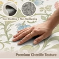 thumbnail image 5 of ODIKA 4'x6' Green Pastel Floral Elegance with Vintage Washable Area Rug Intricate Blossom and Vine Motifs for Classic Stain Resistant, Low Pile, Easy Care for Dorm Room, Small Living, 5 of 6