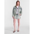 thumbnail image 2 of No Boundaries Self Tie Denim Cotton Mini Skort, Women’s XXS-XXL, 2 of 5