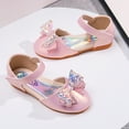 thumbnail image 6 of Girls' Star Sequin Rhinestone Bow Dancing Pearl Bling Single Princess Shoes Pink 7 Years-8 Years, 6 of 7