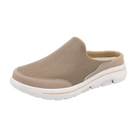 

IUJSOY Men s Women s Open Back Sneaker Clogs Knit Mules Shoes Slip on Lightweight Breathable Slippers