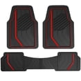 thumbnail image 1 of Alfombrillas Dickies DuraSport de 3 piezas para coches, camiones y vehículos deportivos utilitarios, color negro y rojo, 1 of 7