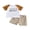 Khaki, variant on BemeyourBBs Toddler Baby Boy Summer Clothes Daddy's Mini Baby Boy Outfit Casual Letter Print Crew Neck Short Sleeve Tops and Plaid Shorts Set