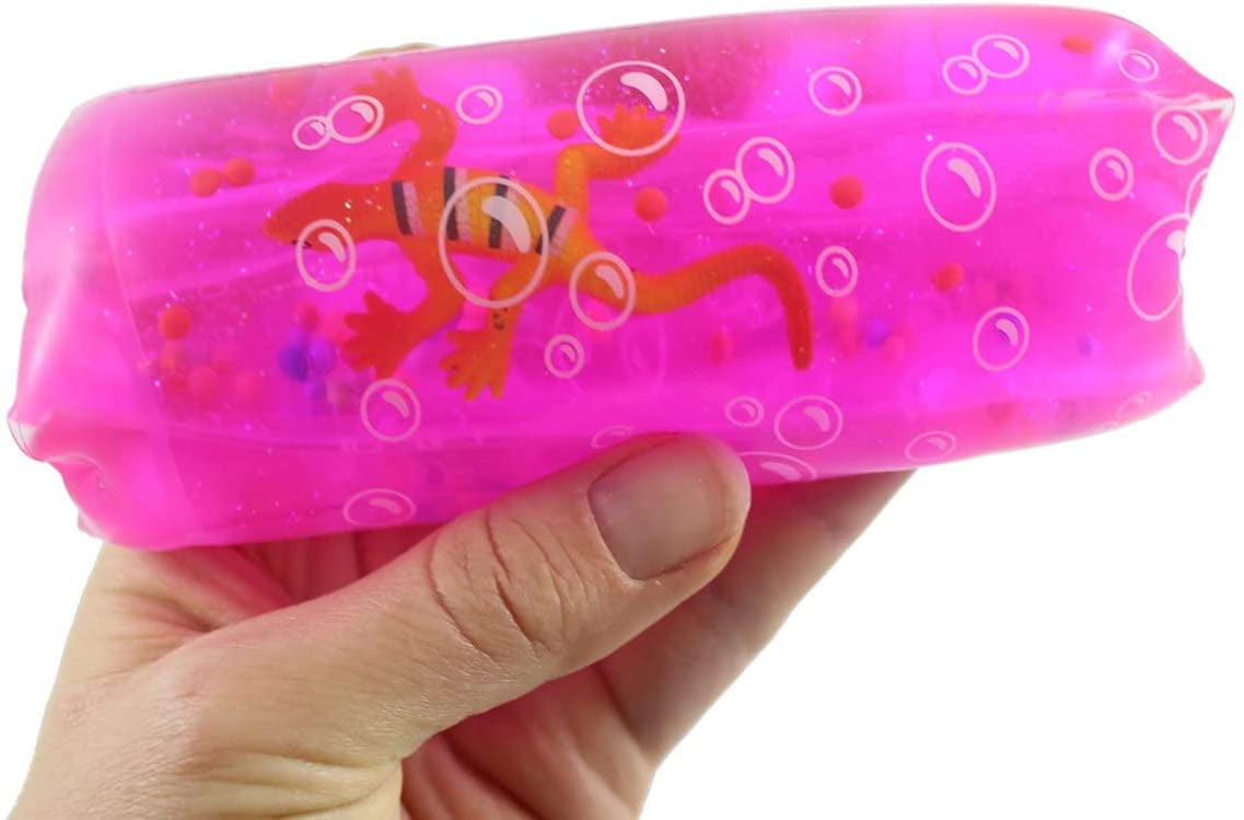 1 Jumbo Colorful Sealife Animal Water with Figurines - Stress Toy - Slippery Tricky Wiggly ...