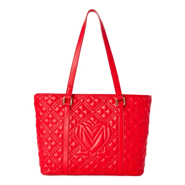 Love moschino red quilted bag hotsell
