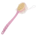 thumbnail image 1 of Injueey Cepillo de ducha Mango largo Esponja Pelota de baño Cerdas suaves Masaje Exfoliante Espalda Scrubber, Rosa Type2 NO2 Injueey HA004088-03, 1 of 6