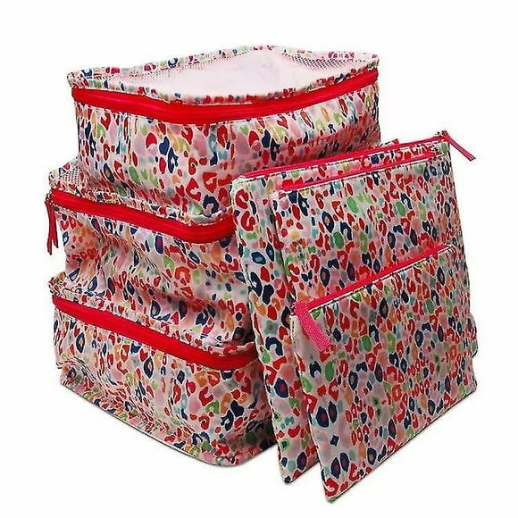 Bolsas de aseo cosméticas para almacenamiento de viaje, 6 piezas, coloridas, Leop