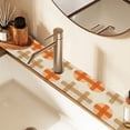 thumbnail image 2 of Yayeee Faucet Mat for Kitchen Sink 14.7" Diatomite Long Splash Guard Pad, Beige Geometric Pattern, 2 of 7