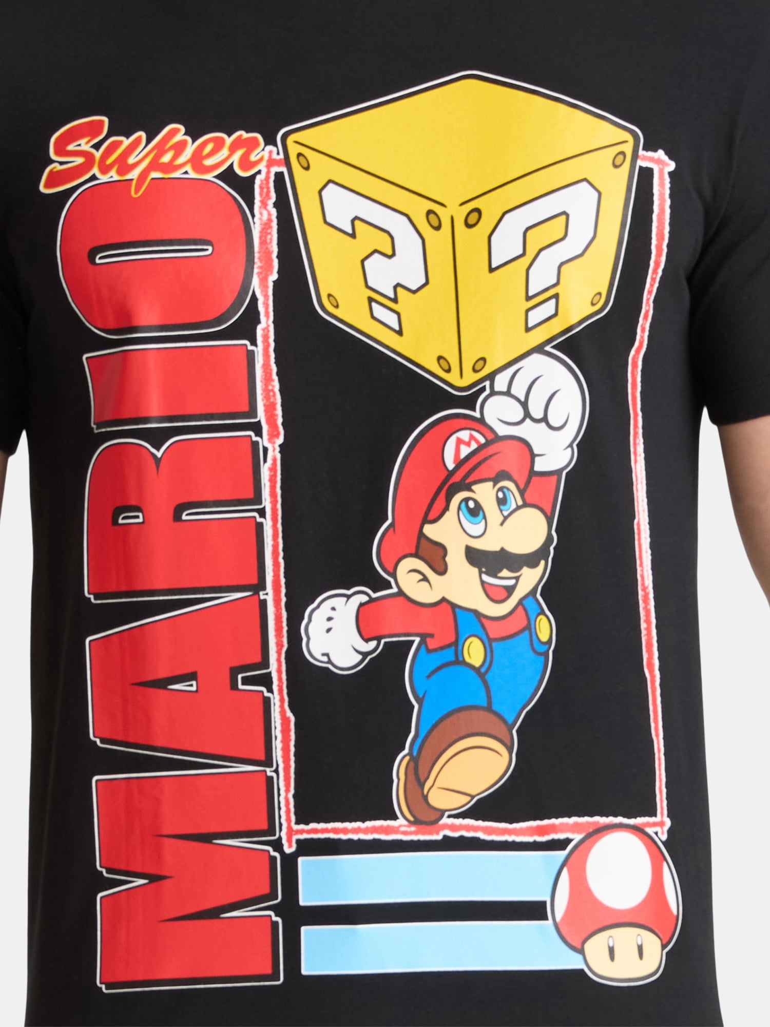 Nintendo Super Mario, Men's & Big Men's Graphic Tee, Mario Jump, Sizes S-3XL