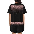 thumbnail image 3 of Lsque Rose Gold Glitter1 Women's Short-Sleeved Pajama Set - 2 Piece Soft and Lightweight Sleepwear Set-X-Large, 3 of 9